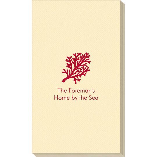 Coral Reef Linen Like Guest Towels